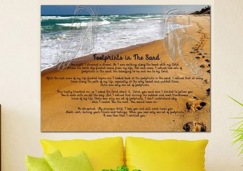 Visible Hands #1 Footprints in the Sand Wall Art & Decor