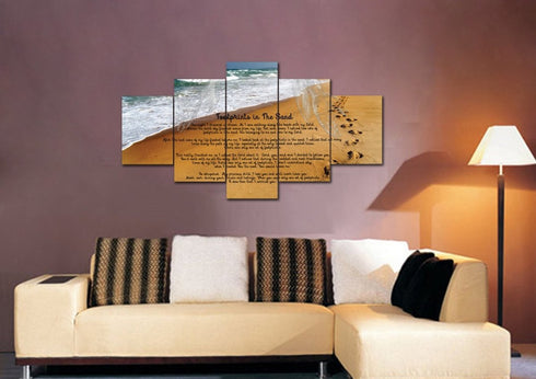 Visible Hands #1 Footprints in the Sand Wall Art & Decor