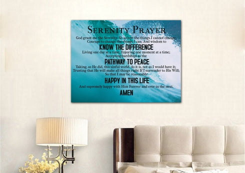 Waves #17 Serenity Prayer Wall Art