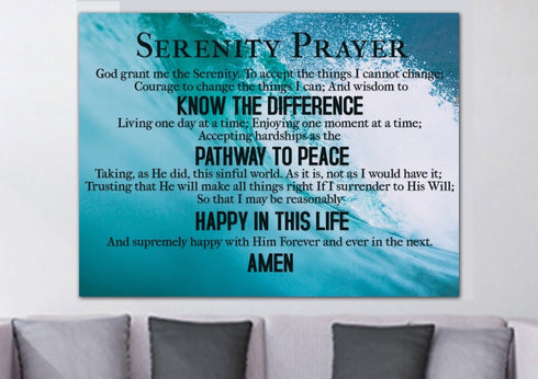 Waves #17 Serenity Prayer Wall Art