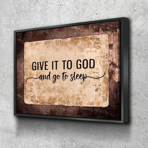 Weathered Panels #18 Give it to God and Go to Sleep Sign