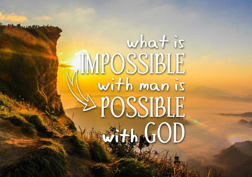 What is Impossible with Man is Possible with God Wall Art Canvas