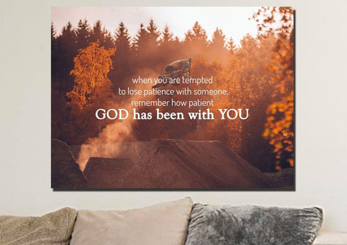 When you are tempted to lose patience with someone Canvas Wall Art Print
