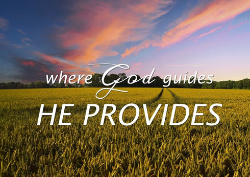 Where God Guides, He Provides Canvas Wall Art Print