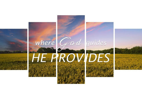 Where God Guides, He Provides Canvas Wall Art Print