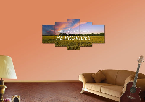 Where God Guides, He Provides Canvas Wall Art Print