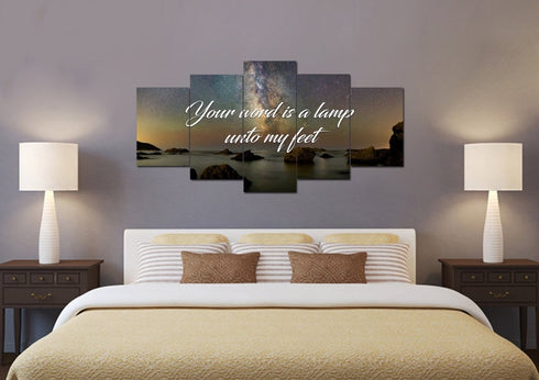 Your word is a lamp unto my feet Canvas Wall Art Print