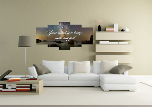 Your word is a lamp unto my feet Canvas Wall Art Print