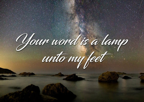 Your word is a lamp unto my feet Canvas Wall Art Print