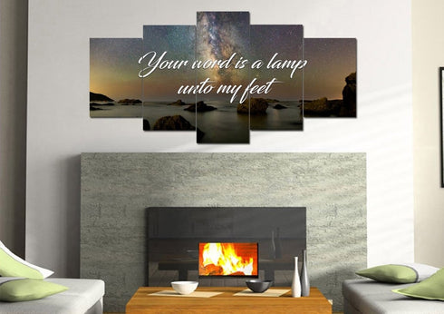 Your word is a lamp unto my feet Canvas Wall Art Print