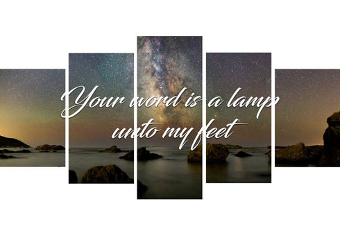 Your word is a lamp unto my feet Canvas Wall Art Print