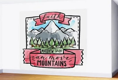 Faith Moves Mountains Vinyl Sticker - The Creative Mom