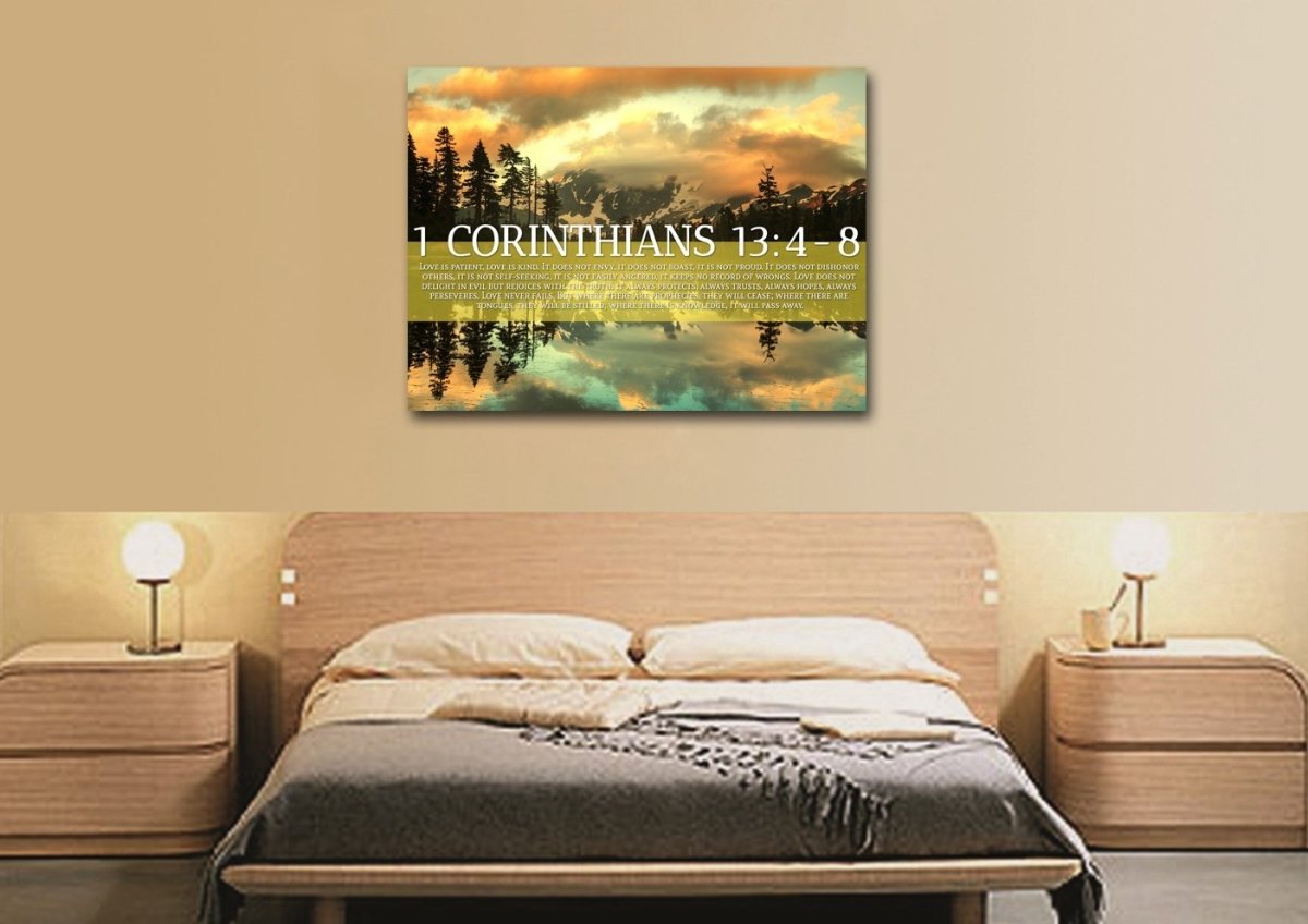 1 Corinthians 13:4-8 Canvas Wall Art – Christian Walls