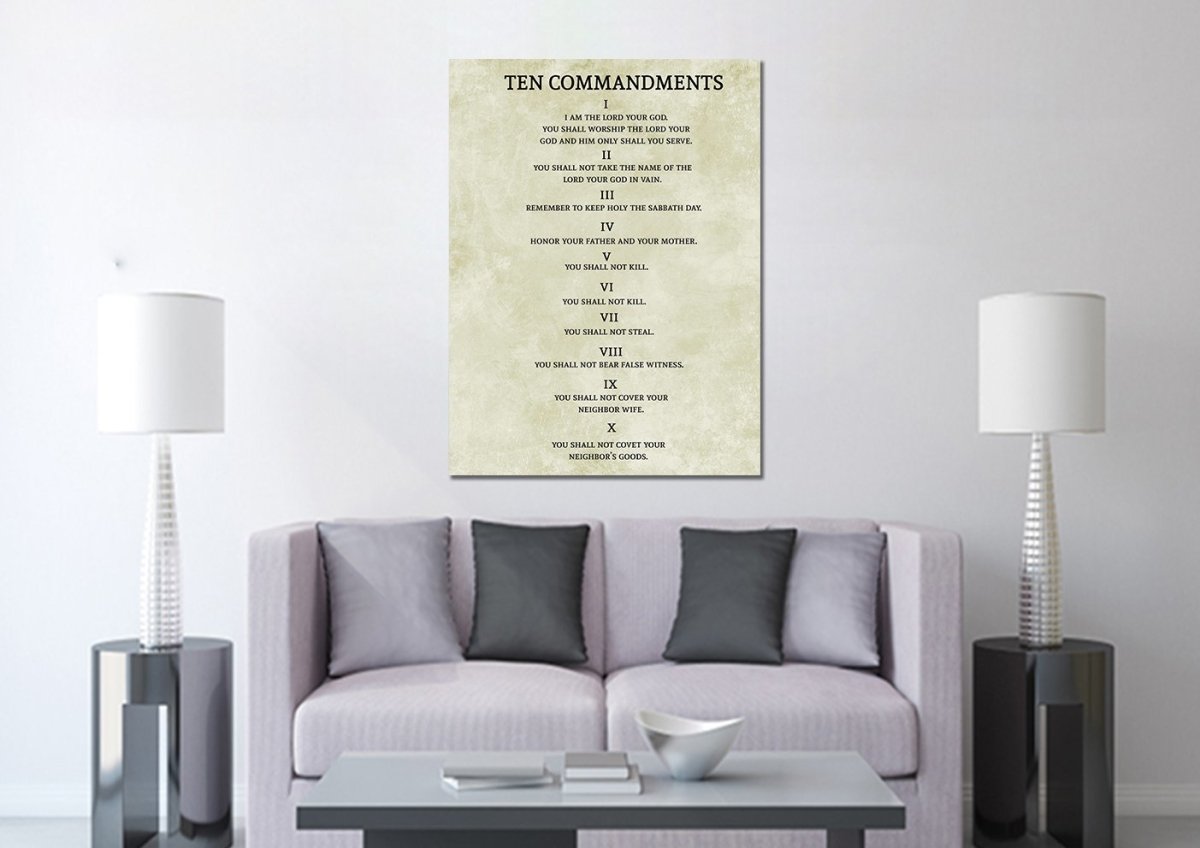10 Commandments with Roman Numerals #6 Wall Art – Christian Walls