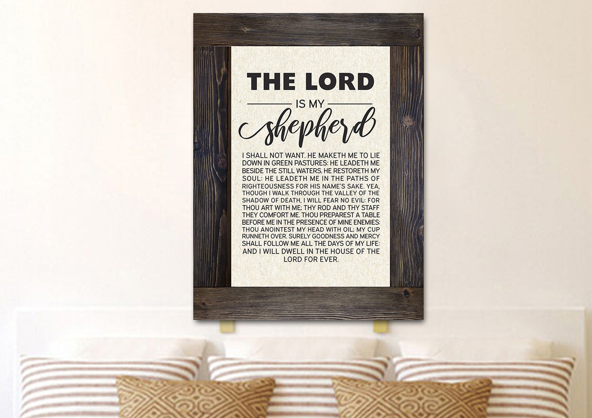 #8 Psalm 23 [KJV] The Lord is my Shepherd Canvas Wall Art – Christian Walls