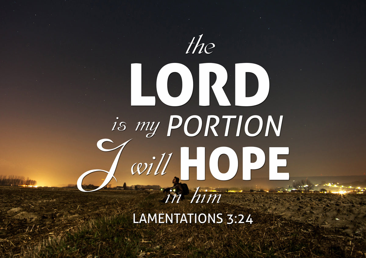 Lamentations 3:24 Canvas Wall Art Print – Christian Walls