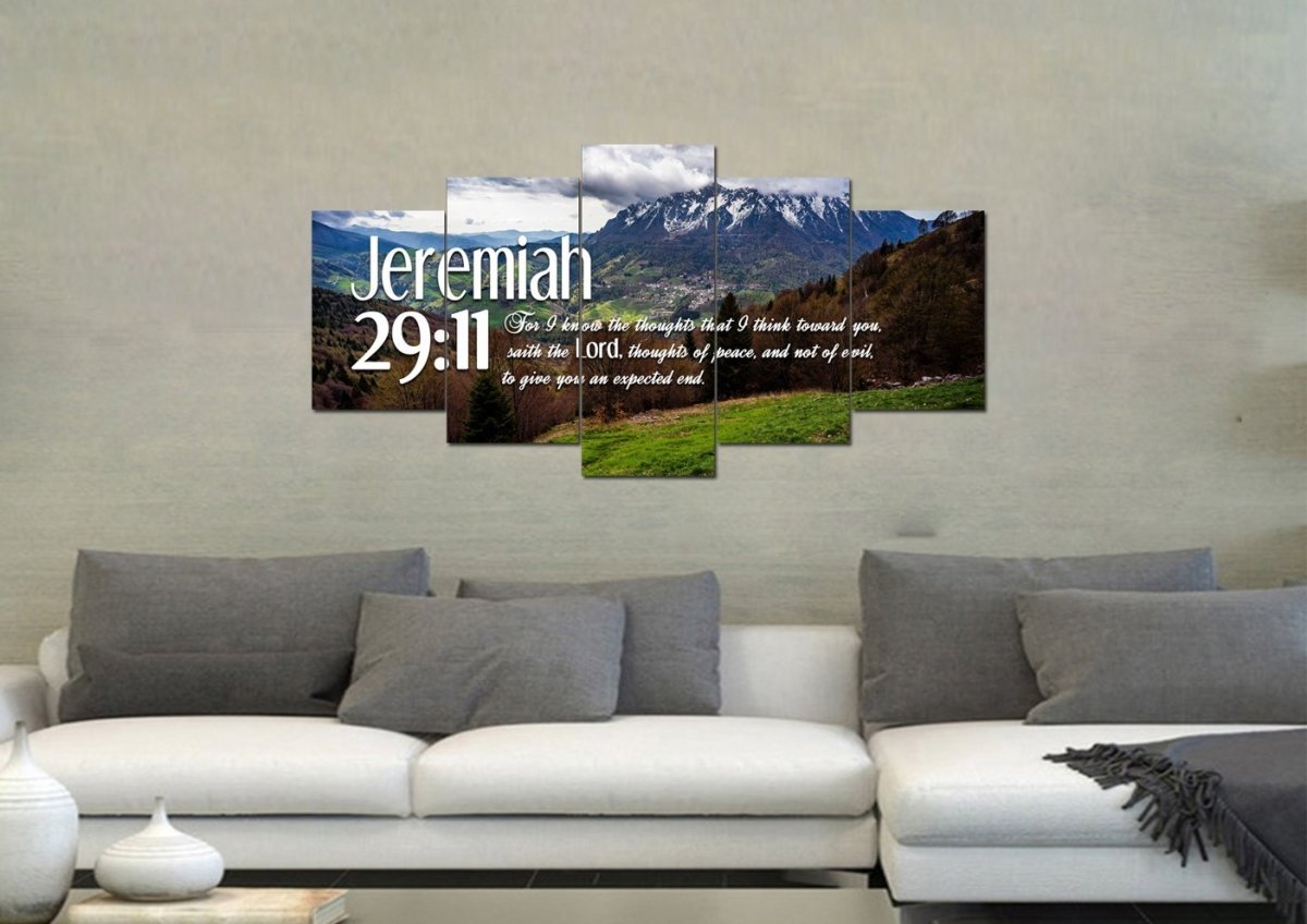 Jeremiah 29:11 KJV #5 Bible Verse Canvas Wall Art – Christian Walls