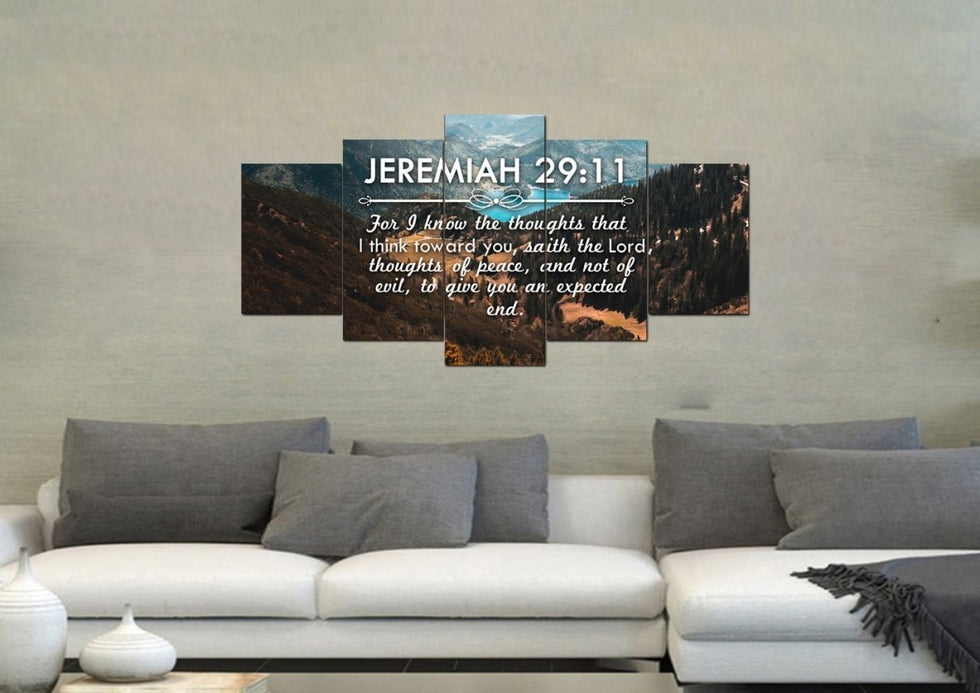 Jeremiah 29:11 KJV #9 Bible Verse Canvas Wall Art – Christian Walls