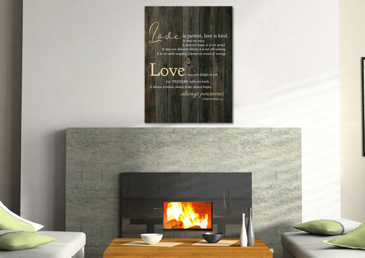 1 Corinthians 13 'Love is Patient Love is Kind' Wall Art – Christian Walls