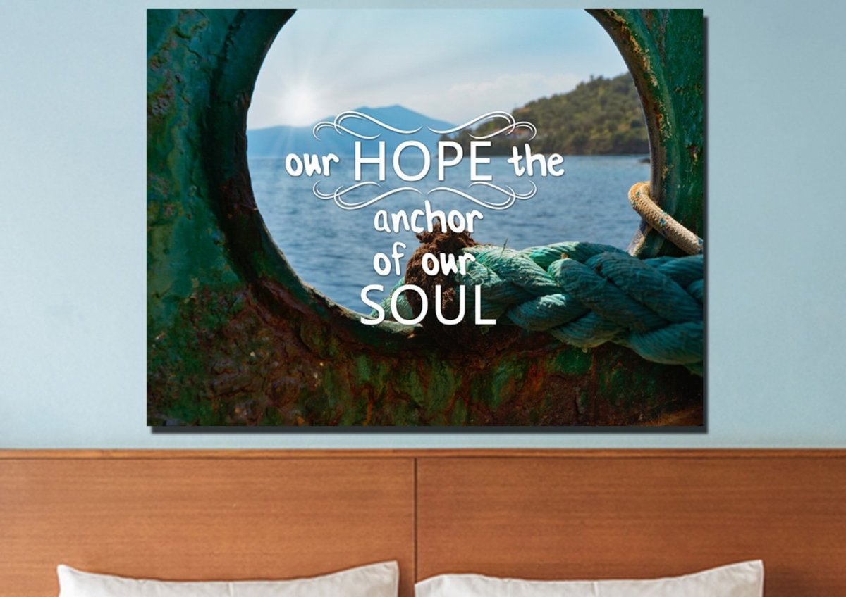 Our Hope the Anchor of Our Soul Canvas Wall Art Print - Christian Wall ...