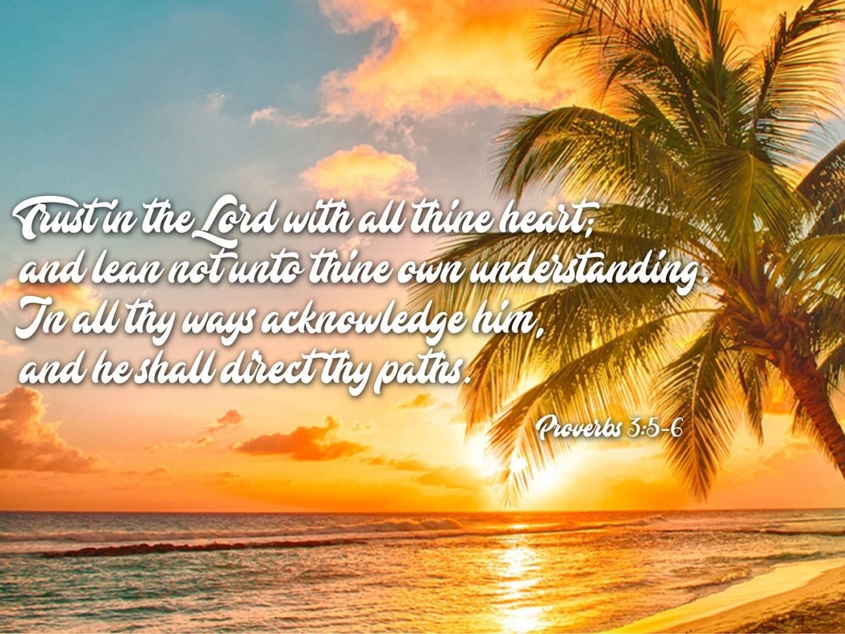 Proverbs 3:5-6 #4 KJV 'Trust in the Lord' Christian Scripture Wall Art ...
