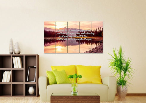 Proverbs 3:5-6 #8 NIV Trust in the Lord Christian Scripture Wall Art C ...