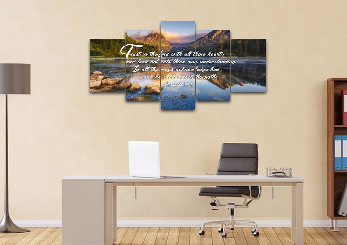 Proverbs 3:5-6 #9 KJV 'Trust in the Lord' Christian Scripture Wall Art ...