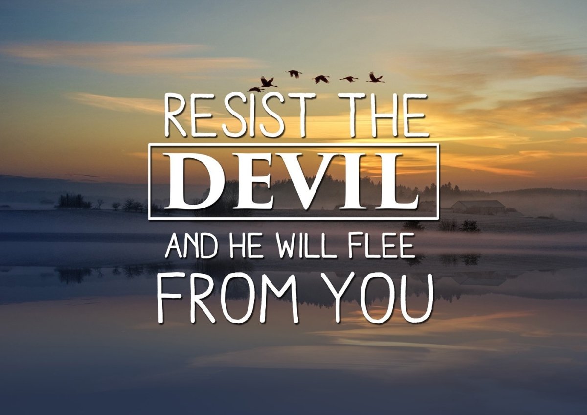 Resist the Devil Canvas Wall Art Print – Christian Walls