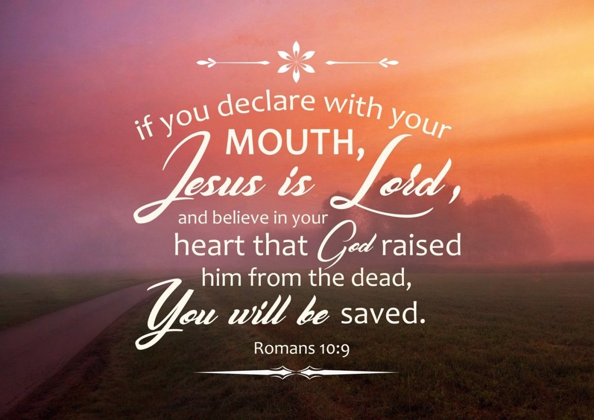 Romans 10:9 Canvas Wall Art Print – Christian Walls