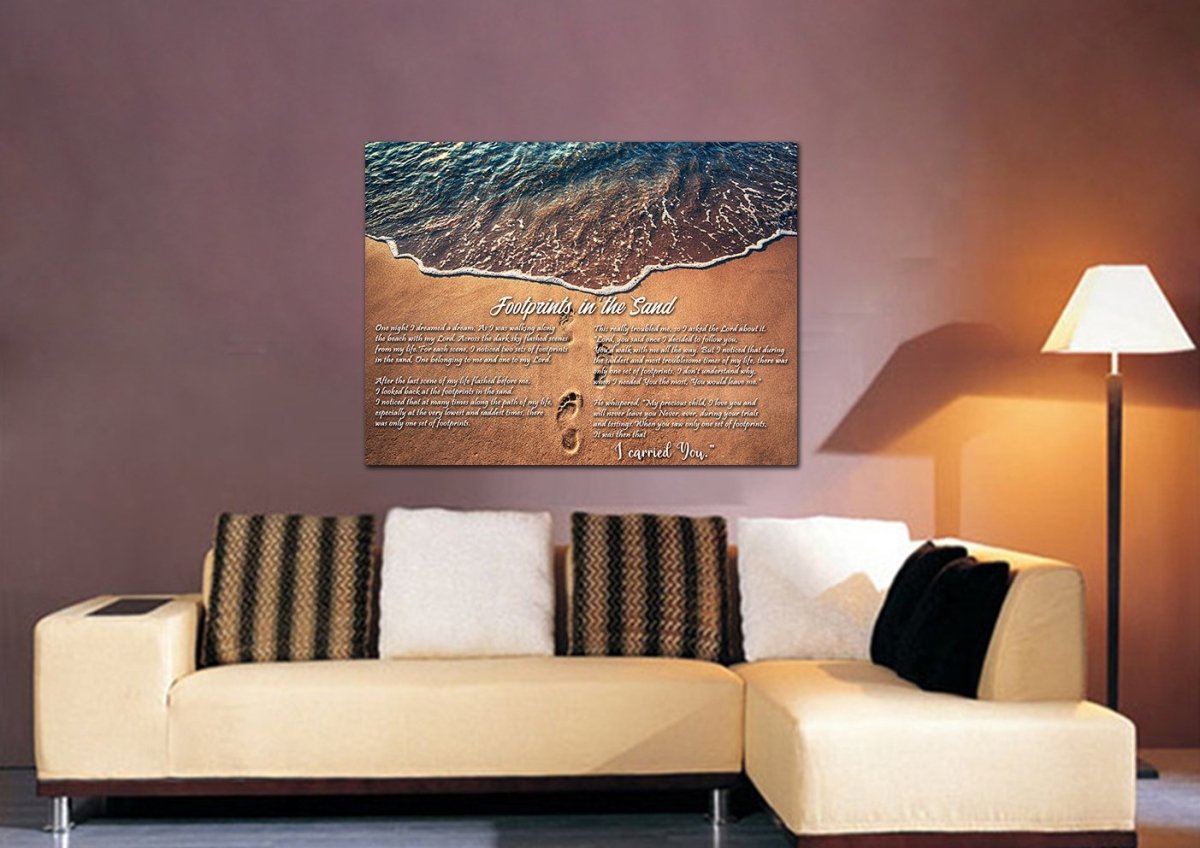 Footprints in the Sand Wall Art & Decor Christian Walls